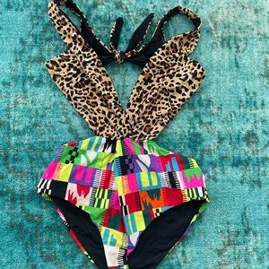 Mara Hoffman multi-print swimsuit